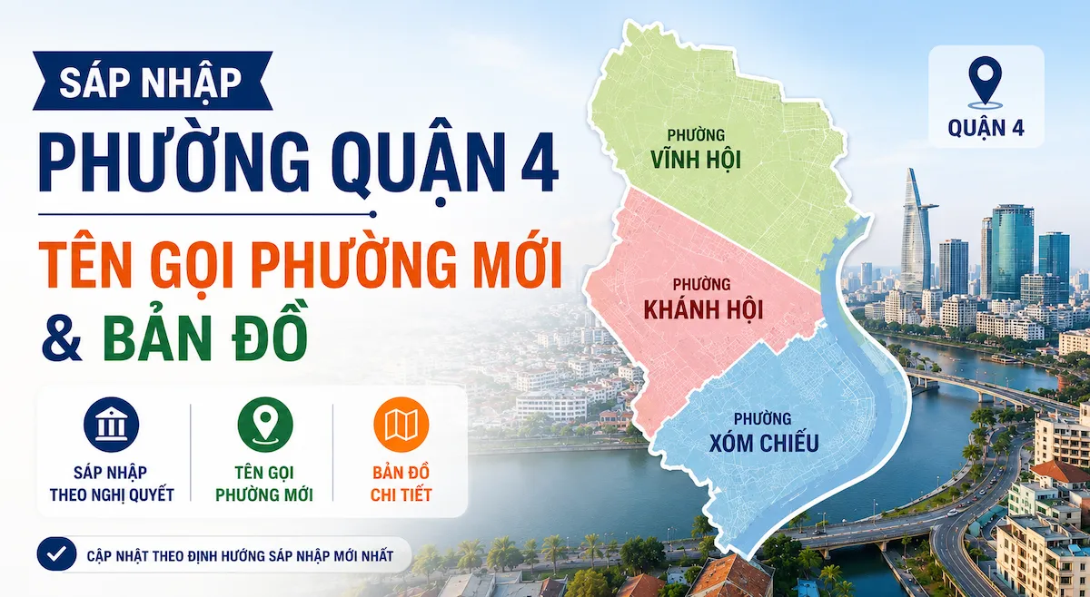 Sáp nhập phường Quận 4 mới nhất, chi tiết 3 phường Khánh Hội, Vĩnh Hội và Xóm Chiếu
